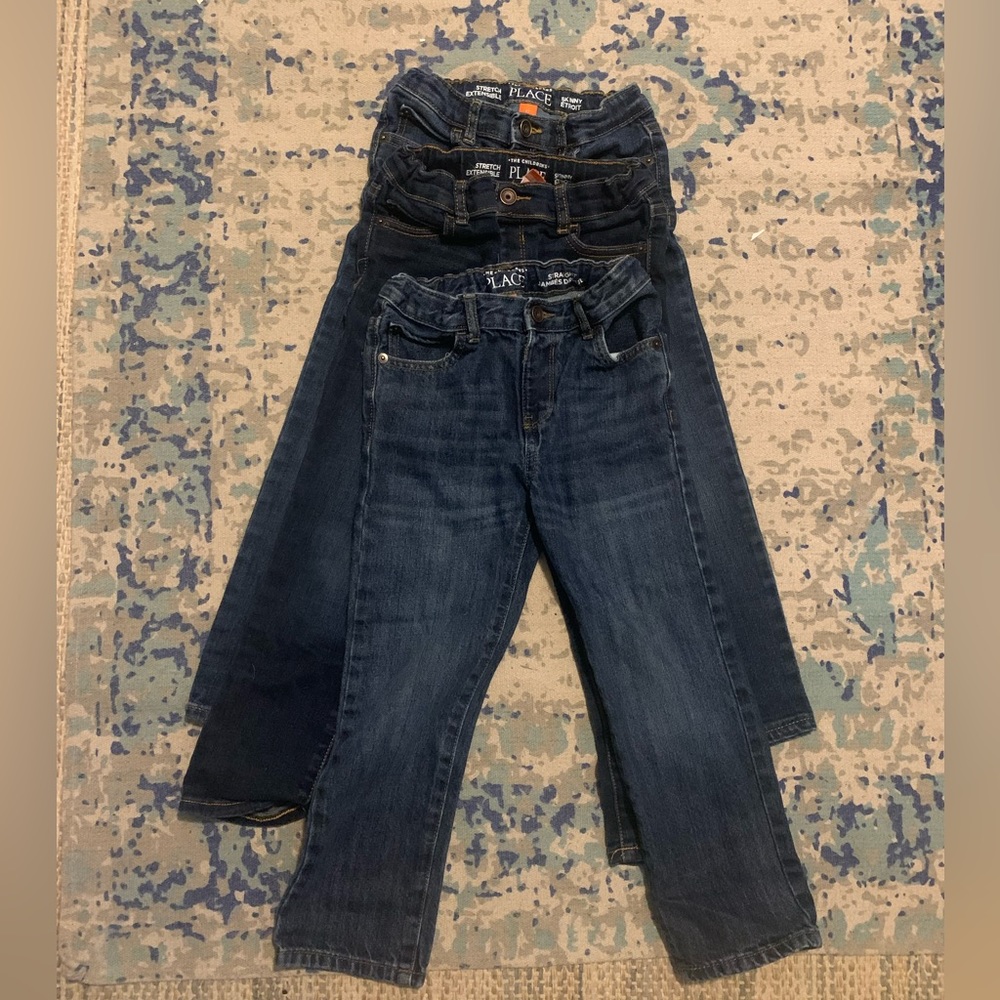 The Children’s Place - Toddler Boys Jeans 3-Pack - 5T- Multi Clr